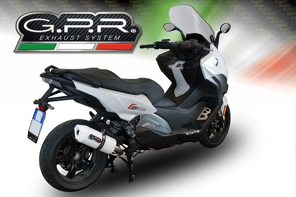 Escape compatible con Bmw C 650 Sport 2016-2020, Albus Evo4, Escape legal, homologado, silenciador con db killer desmontable y tubo de conexión específico 
