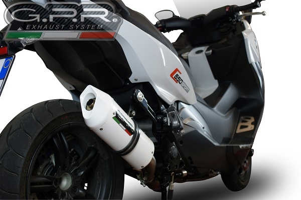 Escape compatible con Bmw C 650 Sport 2016-2020, Albus Evo4, Escape legal, homologado, silenciador con db killer desmontable y tubo de conexión específico 