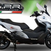 Escape compatible con Bmw C 650 Sport 2016-2020, Furore Evo4 Nero, Escape legal, homologado, silenciador con db killer desmontable y tubo de conexión específico 