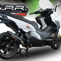 Escape compatible con Bmw C 650 Sport 2016-2020, Furore Evo4 Nero, Escape legal, homologado, silenciador con db killer desmontable y tubo de conexión específico 