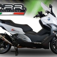 Escape compatible con Bmw C 650 Sport 2016-2020, Powercone Evo, Escape legal, homologado, silenciador con db killer desmontable y tubo de conexión específico 