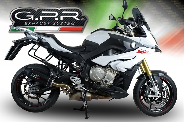 Escape compatible con Bmw S 1000 XR -M 2015-2016, Furore Nero, Escape legal, homologado, silenciador con db killer desmontable y tubo de conexión específico 