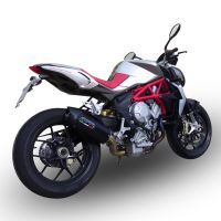 Escape compatible con Mv Agusta Brutale 800 Dragster 2017-2020, Furore Evo4 Nero, Escape homologaedo, legal para mercados fuera de la UE, incluido tubo de enlace y db killer extraíble 
