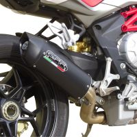 Escape compatible con Mv Agusta Brutale 800 Dragster 2017-2020, Furore Evo4 Nero, Escape homologaedo, legal para mercados fuera de la UE, incluido tubo de enlace y db killer extraíble 
