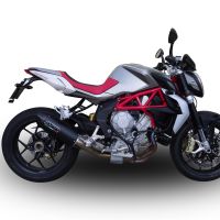Escape compatible con Mv Agusta Brutale 800 Dragster 2017-2020, Furore Evo4 Nero, Escape homologaedo, legal para mercados fuera de la UE, incluido tubo de enlace y db killer extraíble 