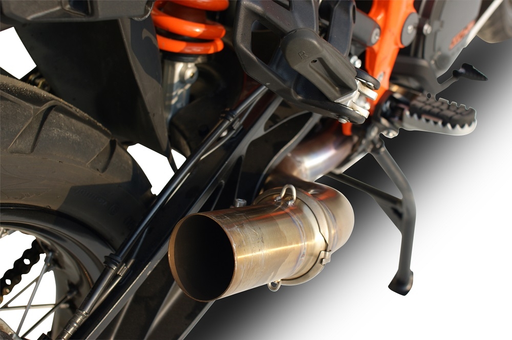Escape compatible con Ktm LC 8 Super Adventure 1290 - S - R - T 2017-2020, Decatalizzatore, Tubo supresor de catalizador 