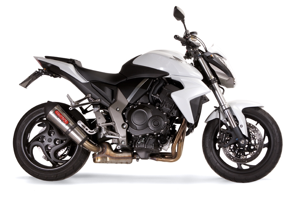Escape compatible con Honda Cb 1000 R 2008-2014, Gpe Ann. titanium, Escape legal, homologado, silenciador con db killer desmontable y tubo de conexión específico 