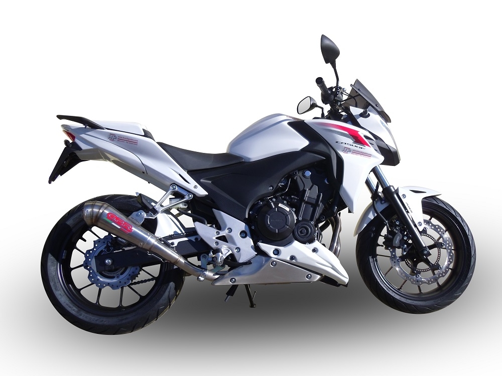 Escape compatible con Honda Cb 500 F 2013-2015, Powercone Evo, Escape legal, homologado, silenciador con db killer desmontable y tubo de conexión específico 