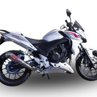 Escape compatible con Honda Cb 500 F 2013-2015, Powercone Evo, Escape legal, homologado, silenciador con db killer desmontable y tubo de conexión específico 