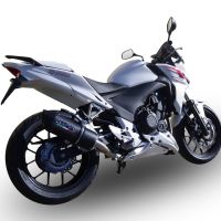 Escape compatible con Honda Cb 400 F 2013-2015, Furore Nero, Escape legal, homologado, silenciador con db killer desmontable y tubo de conexión específico 