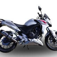 Escape compatible con Honda Cb 400 F 2013-2015, Gpe Ann. titanium, Escape legal, homologado, silenciador con db killer desmontable y tubo de conexión específico 
