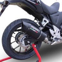 Escape compatible con Honda Cb 500 X 2013-2015, Furore Nero, Escape legal, homologado, silenciador con db killer desmontable y tubo de conexión específico 
