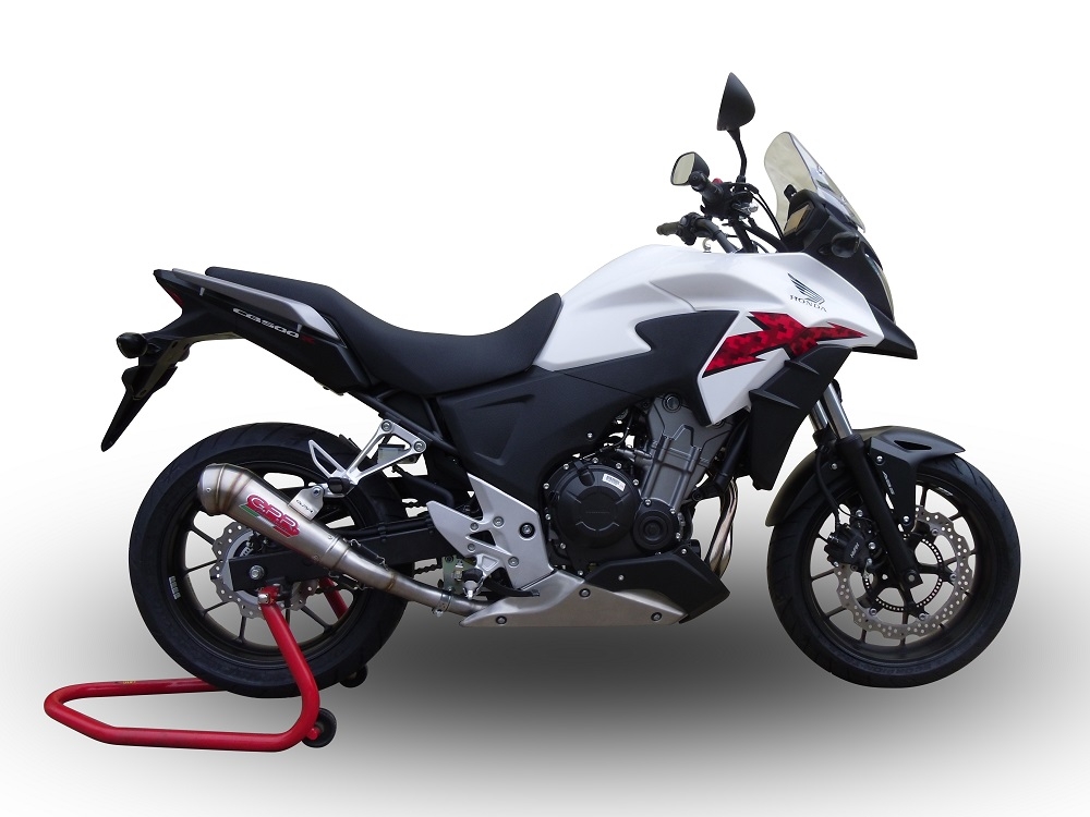 Escape compatible con Honda Cb 500 X 2016-2018, Powercone Evo, Escape legal, homologado, silenciador con db killer desmontable y tubo de conexión específico 