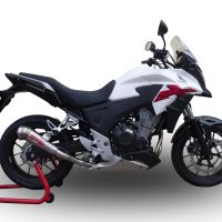 Escape compatible con Honda Cb 500 X 2016-2018, Powercone Evo, Escape legal, homologado, silenciador con db killer desmontable y tubo de conexión específico 
