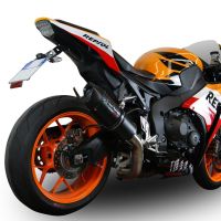 Escape compatible con Honda Cbr 1000 Rr 2014-2016, Furore Nero, Escape legal, homologado, silenciador con db killer desmontable y tubo de conexión específico 