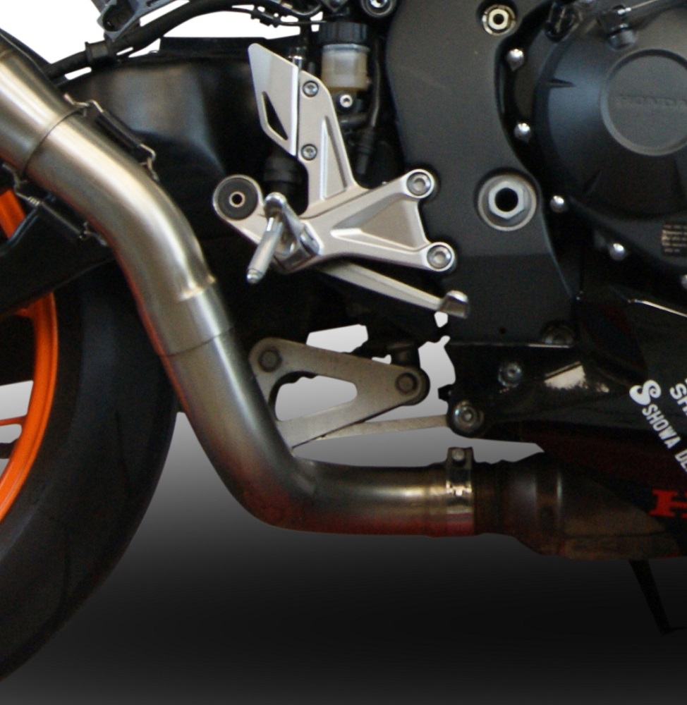 Escape compatible con Honda Cbr 1000 Rr 2014-2016, M3 Titanium Natural, Escape legal, homologado, silenciador con db killer desmontable y tubo de conexión específico 