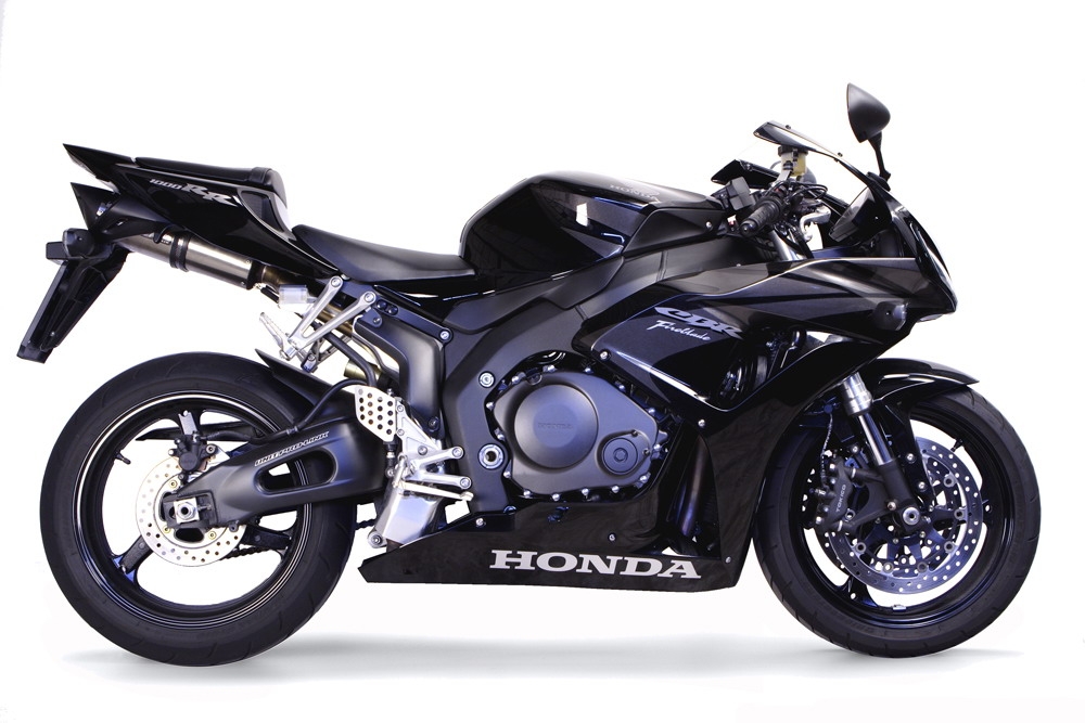 Escape compatible con Honda Cbr 1000 Rr 2004-2007, Tiburon Titanium, Escape legal, homologado, silenciador con db killer desmontable y tubo de conexión específico 