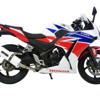 Escape compatible con Honda Cbr 300 R 2014-2016, Albus Ceramic, Escape legal, homologado, silenciador con db killer desmontable y tubo de conexión específico 