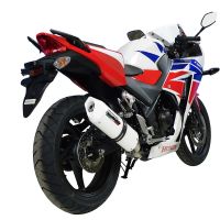 Escape compatible con Honda Cbr 300 R 2014-2016, Albus Ceramic, Escape legal, homologado, silenciador con db killer desmontable y tubo de conexión específico 