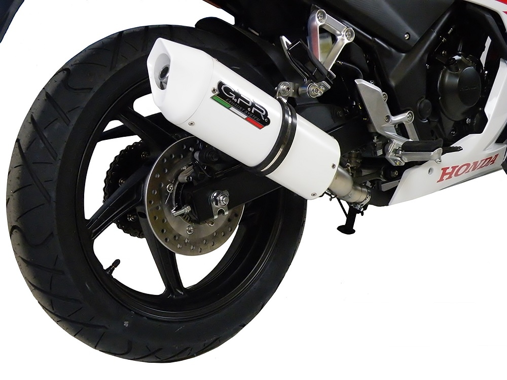 Escape compatible con Honda Cbr 300 R 2014-2016, Albus Ceramic, Escape legal, homologado, silenciador con db killer desmontable y tubo de conexión específico 