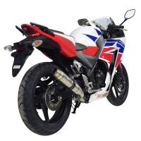 Escape compatible con Honda Cbr 300 R 2014-2016, Deeptone Inox, Escape legal, homologado, silenciador con db killer desmontable y tubo de conexión específico 