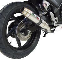 Escape compatible con Honda Cbr 300 R 2014-2016, Deeptone Inox, Escape legal, homologado, silenciador con db killer desmontable y tubo de conexión específico 