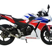 Escape compatible con Honda Cbr 300 R 2014-2016, Furore Nero, Escape legal, homologado, silenciador con db killer desmontable y tubo de conexión específico 