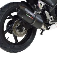 Escape compatible con Honda Cbr 300 R 2014-2016, Furore Nero, Escape legal, homologado, silenciador con db killer desmontable y tubo de conexión específico 