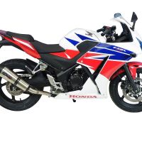 Escape compatible con Honda Cbr 300 R 2014-2016, Gpe Ann. titanium, Escape legal, homologado, silenciador con db killer desmontable y tubo de conexión específico 