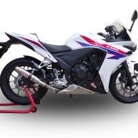 Escape compatible con Honda Cbr 500 R 2012-2018, Deeptone Inox, Escape legal, homologado, silenciador con db killer desmontable y tubo de conexión específico 