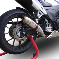 Escape compatible con Honda Cbr 500 R 2012-2018, Deeptone Inox, Escape legal, homologado, silenciador con db killer desmontable y tubo de conexión específico 