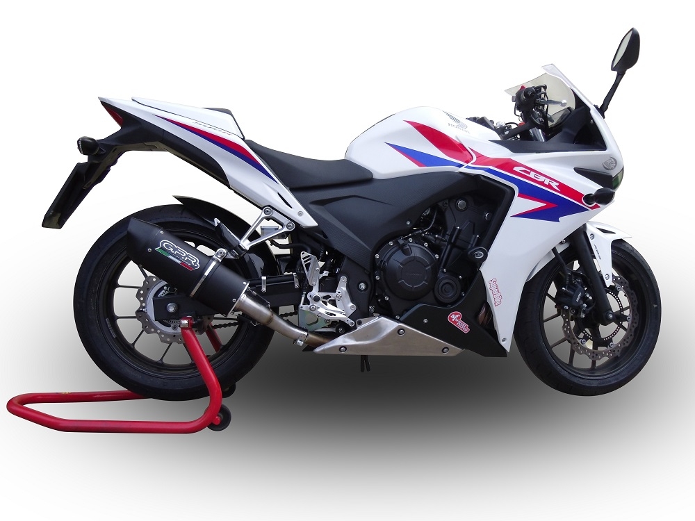 Escape compatible con Honda Cbr 500 R 2023-2024, Furore Nero, Escape legal, homologado, silenciador con db killer desmontable y tubo de conexión específico 