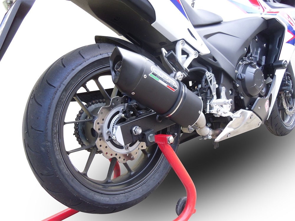 Escape compatible con Honda Cbr 500 R 2023-2024, Furore Nero, Escape legal, homologado, silenciador con db killer desmontable y tubo de conexión específico 