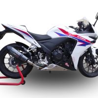 Escape compatible con Honda Cbr 500 R 2023-2024, GP Evo4 Poppy, Escape legal, homologado, silenciador con db killer desmontable y tubo de conexión específico 