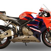 Escape compatible con Honda Cbr 600 Rr 2005-2006, Deeptone Inox, Escape legal, homologado, silenciador con db killer desmontable y tubo de conexión específico 