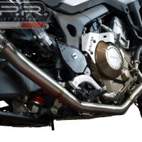 Escape compatible con Honda Crf 1000 L Africa Twin 2015-2017, Decatalizzatore, Tubo supresor de catalizador 