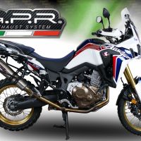 Escape compatible con Honda Crf 1000 L Africa Twin 2015-2017, Gpe Ann. titanium, Escape legal, homologado, silenciador con db killer desmontable y tubo de conexión específico 