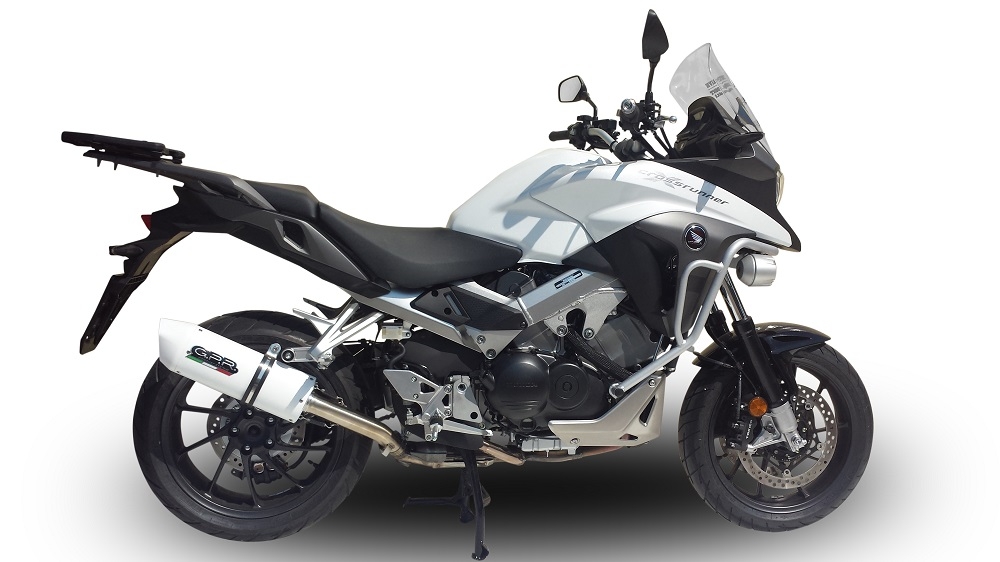 Escape compatible con Honda Crossrunner 800 Vfr 800 X 2017-2020, Albus Evo4, Escape legal, homologado, silenciador con db killer desmontable y tubo de conexión específico 