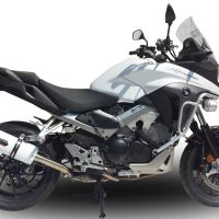 Escape compatible con Honda Crossrunner 800 Vfr 800 X 2017-2020, Albus Evo4, Escape legal, homologado, silenciador con db killer desmontable y tubo de conexión específico 