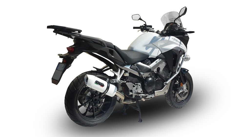Escape compatible con Honda Crossrunner 800 Vfr 800 X 2017-2020, Albus Evo4, Escape legal, homologado, silenciador con db killer desmontable y tubo de conexión específico 