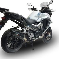 Escape compatible con Honda Crossrunner 800 Vfr 800 X 2017-2020, Furore Evo4 Nero, Escape legal, homologado, silenciador con db killer desmontable y tubo de conexión específico 