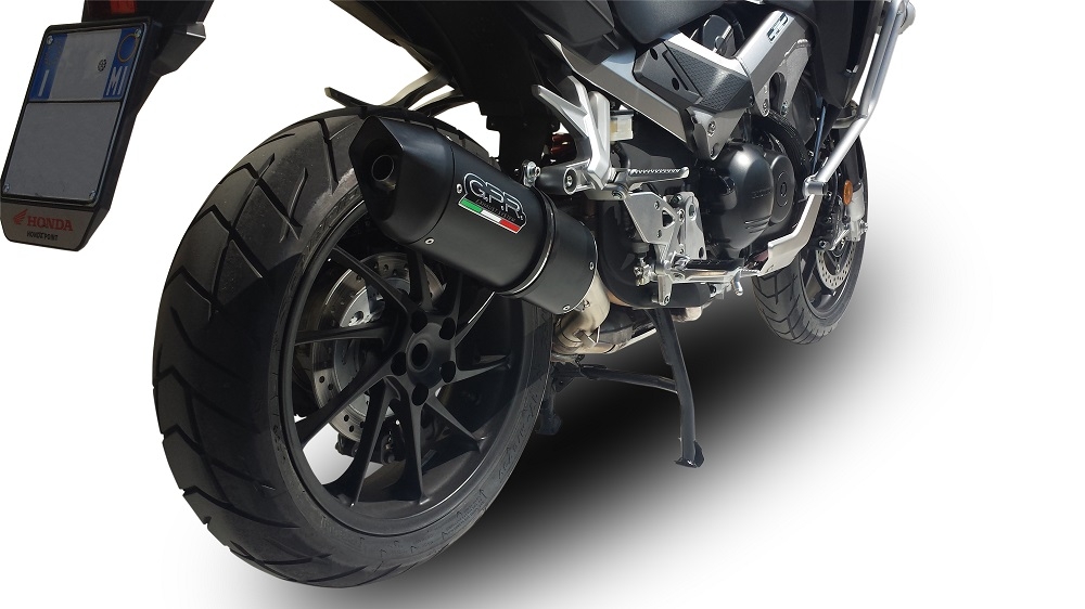 Escape compatible con Honda Vfr 800 X Crossrunner 800 2015-2016, Furore Nero, Escape legal, homologado, silenciador con db killer desmontable y tubo de conexión específico 