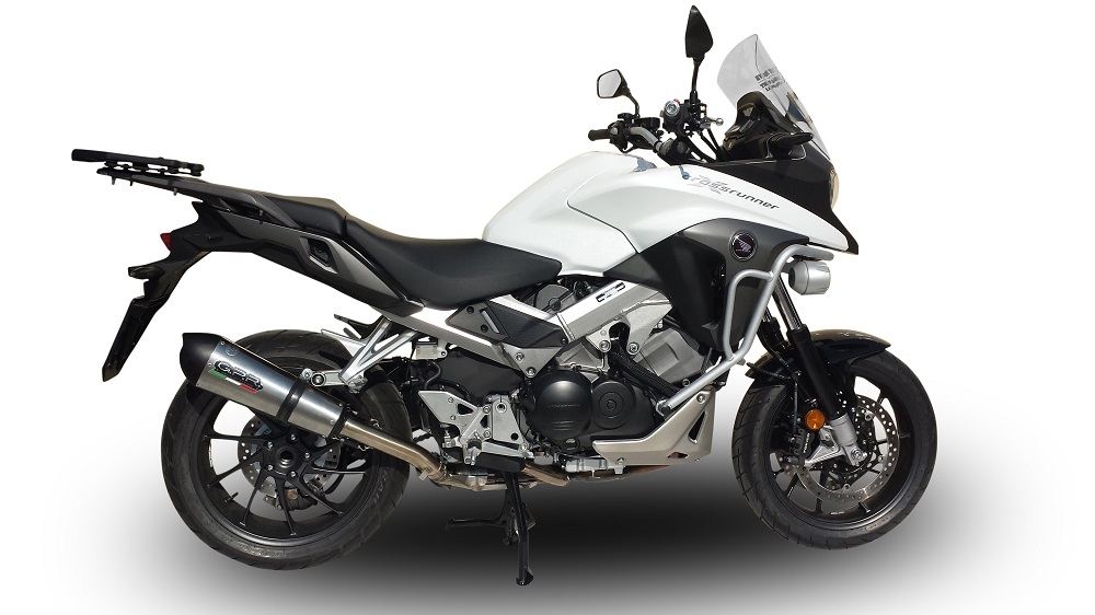 Escape compatible con Honda Crossrunner 800 Vfr 800 X 2015-2016, Gpe Ann. titanium, Escape legal, homologado, silenciador con db killer desmontable y tubo de conexión específico 