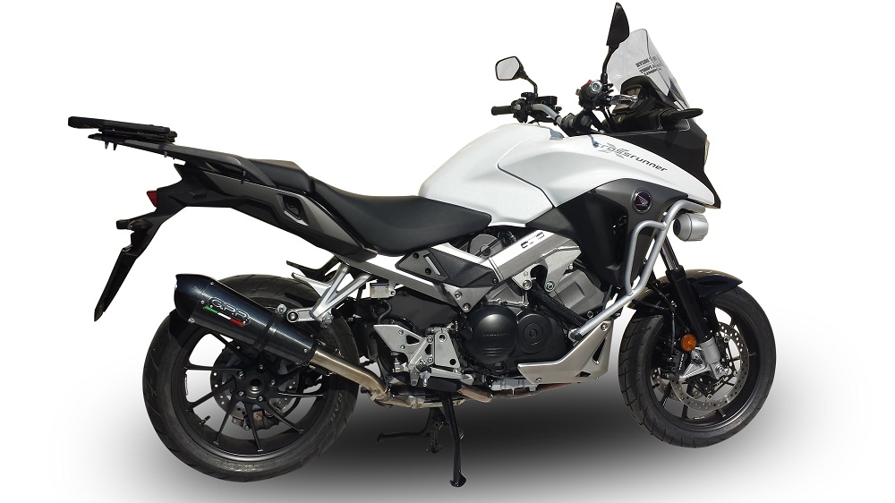 Escape compatible con Honda Crossrunner 800 Vfr 800 X 2011-2014, Gpe Ann. Poppy, Escape legal, homologado, silenciador con db killer desmontable y tubo de conexión específico 