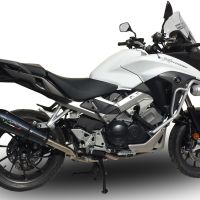 Escape compatible con Honda Crossrunner 800 Vfr 800 X 2011-2014, Gpe Ann. Poppy, Escape legal, homologado, silenciador con db killer desmontable y tubo de conexión específico 