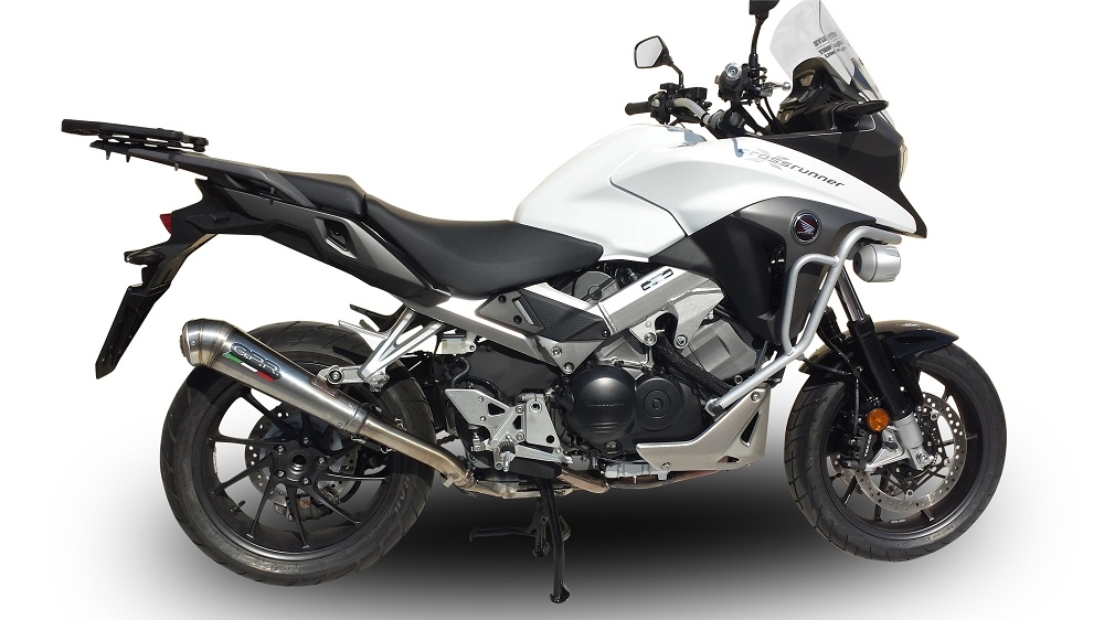 Escape compatible con Honda Crossrunner 800 Vfr 800 X 2017-2020, Powercone Evo, Escape legal, homologado, silenciador con db killer desmontable y tubo de conexión específico 