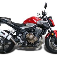 Escape compatible con Honda Cb 500 F 2021-2025, Albus Evo4, Escape legal, homologado, silenciador con db killer desmontable y tubo de conexión específico 