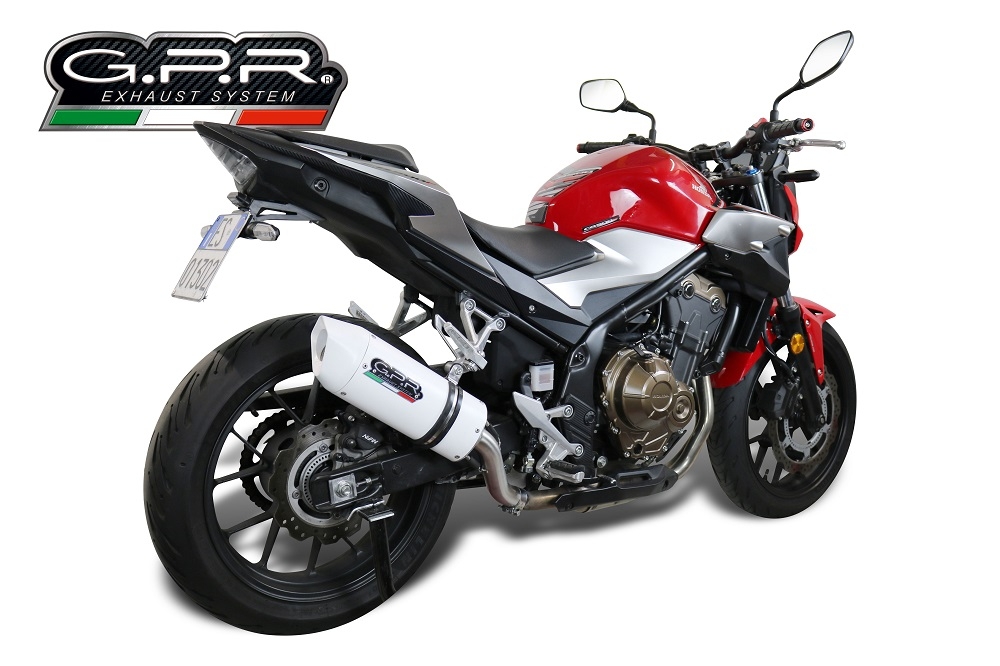 Escape compatible con Honda Cb 500 F 2021-2025, Albus Evo4, Escape legal, homologado, silenciador con db killer desmontable y tubo de conexión específico 