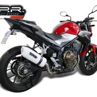 Escape compatible con Honda Cb 500 F 2021-2025, Albus Evo4, Escape legal, homologado, silenciador con db killer desmontable y tubo de conexión específico 
