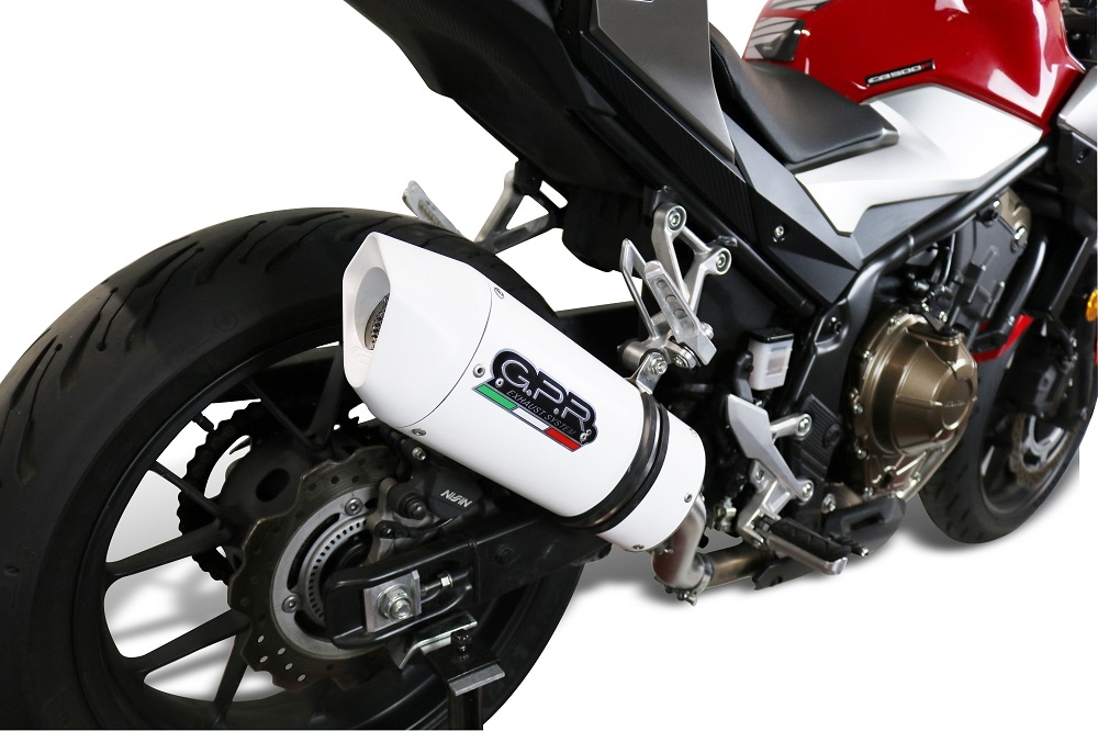 Escape compatible con Honda NX500 2024-2025, Albus Evo4, Escape legal, homologado, silenciador con db killer desmontable y tubo de conexión específico 